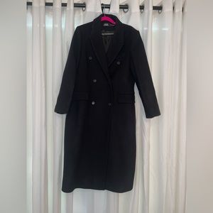 Zara full length wool coat
